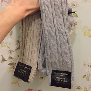 NWT. Two pairs of banana republic boots socks